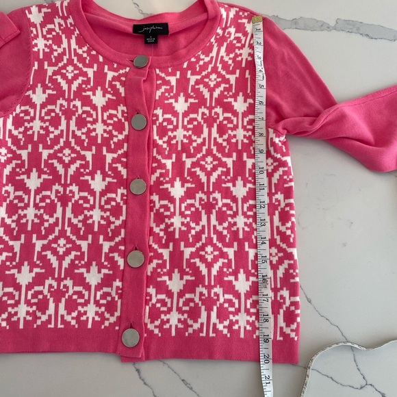 NWT Josephine pink and white cotton cardigan S - Picture 8 of 8